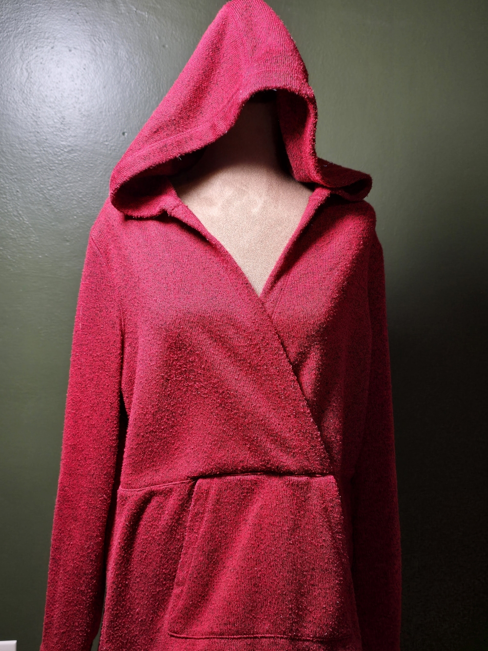 Eddie Bauer Wrap Front Red Hoodie